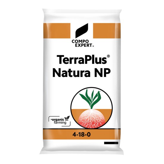 Οργανικό κοκκώδες λίπασμα TerraPlus Natura NP 4 18 0 παλέτα 1000kg